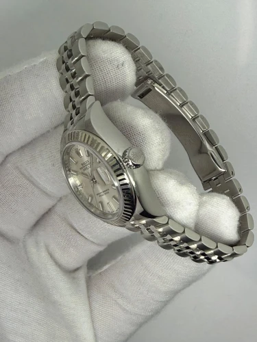 Rolex Oyster Perpetual Datejust Ladies 28mm Stainless Steel & 18ct White Gold Silver Dial 279174 2026