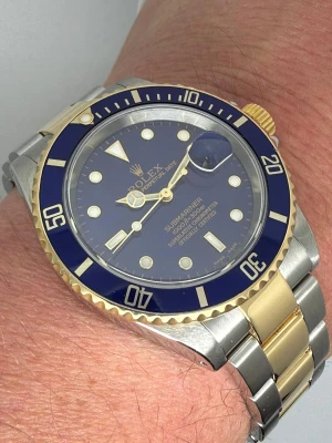 Rolex Submariner Date Bluesy 40mm Stainless Steel & 18ct Yellow Gold Blue Dial & Bezel 16613 2002