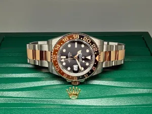 Rolex GMT-Master II 40mm Steel & 18ct Rose Gold ‘Rootbeer’ Brown & Black Bezel 126711CHNR 2025 UNWORN