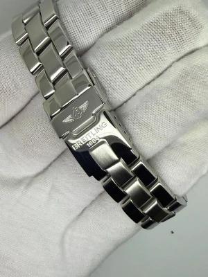 Breitling Colt Quartz Chronograph Chronometer 38mm Stainless Steel Silver Dial Blue Sub Dials A73350 2005