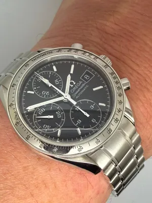 Omega Speedmaster Automatic Date Speedy Reduced 39mm Stainless Steel Black Chronograph Dial Tachymetre Bezel 3513.30 2012