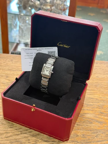 Cartier Tank Française Ladies 20x25mm Stainless Steel 3217 2024 Unworn