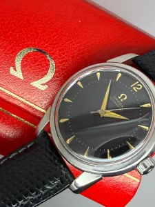 Omega Seamaster Automatic 34mm Stainless Steel Black Gilt Dial 2846 4 SC 1956
