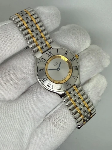 Cartier Must de Cartier 21 Mid-Size 31mm Stainless Steel & Yellow Gold 1330 1990s