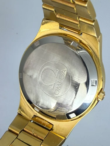 Omega Genève Automatic 36mm Gold Plated Silver Dial 166.0173 1973