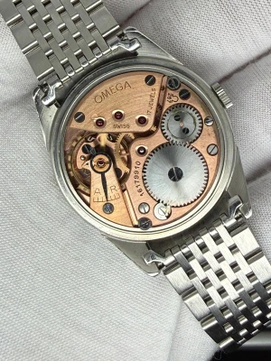 Omega Manual Wind 34.5mm Stainless Steel Gloss Black Dial 2900-4 1958