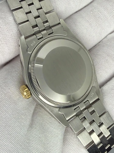 Rolex Oyster Perpetual Date 34mm Steel & 18ct Yellow Gold Silver Dial 1505 1981