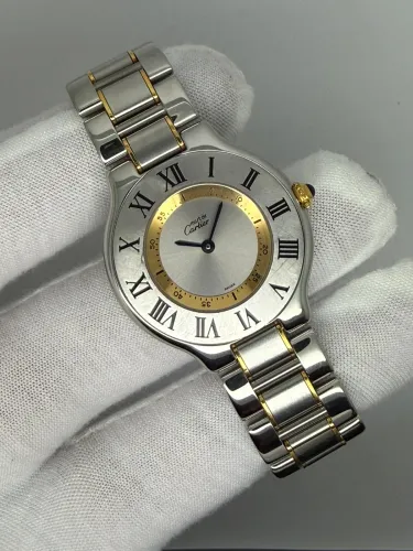 Cartier Must de Cartier 21 31mm Steel & Gold 1330 Early 2000s
