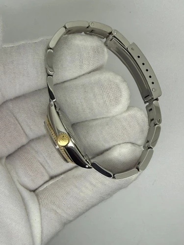 Rolex Oyster Perpetual Ladies 24mm Stainless Steel & 18ct Yellow Gold White Roman Dial 6619 1963
