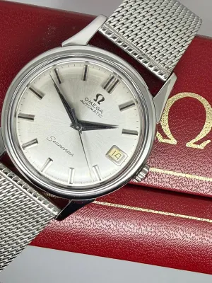 Omega Seamaster Automatic 34mm Stainless Steel Silver Dial Mesh Bracelet 14701-SC-61 1961