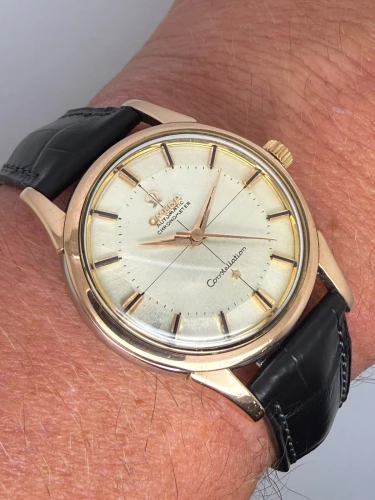 Omega Constellation Automatic Chronometer 34mm Stainless Steel & Rose Gold Capped Pie Pan Dial 14381 11 SC 1961