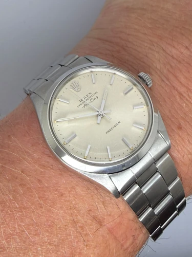 Rolex Air-King Precision 34mm Stainless Steel Silver Dial 5500 1971