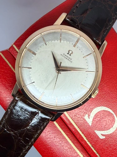 Omega Automatic 35mm 18ct Rose Gold Champagne Dial Calibre 501 2898 SC 1957