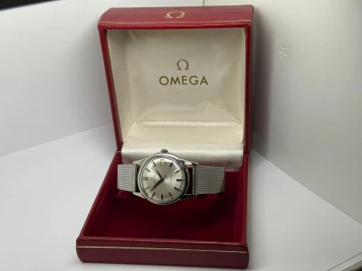 Omega Seamaster Automatic 34mm Stainless Steel Silver Dial Mesh Bracelet 14701-SC-61 1961