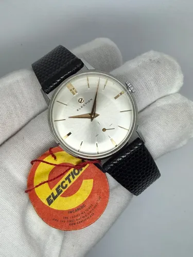 Election Vintage Manual Wind 34mm Stainless Steel 17 Jewel Swiss Watch 1950s