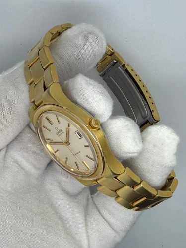 Omega Genève Automatic 36mm Gold Plated Silver Dial 166.0173 1973