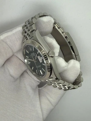 Rolex Oyster Perpetual Datejust 41mm Stainless Steel & 18ct White Gold Fluted Bezel Mint Green Dial Jubilee Bracelet 126334 2026