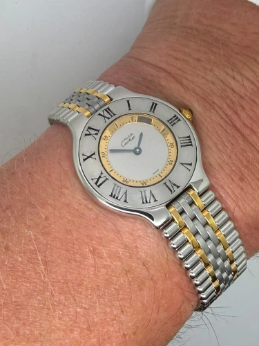 Cartier Must de Cartier 21 Mid-Size 31mm Stainless Steel & Yellow Gold 1330 1990s