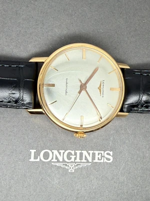Longines Automatic 35mm 18ct Yellow Gold Silver Dial 7238 1960