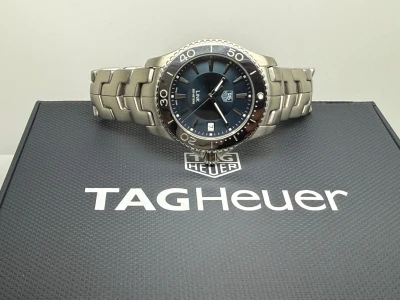 TAG Heuer Link Quartz 39mm Stainless Steel Blue Dial Bracelet WJ1112 2000s