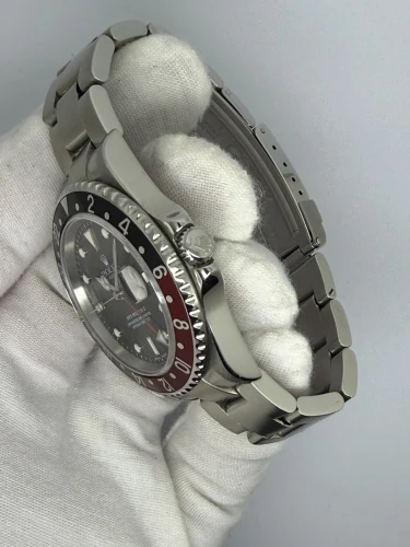 Rolex GMT-Master II Coke 40mm Stainless Steel Black & Red Bezel 16710 2004