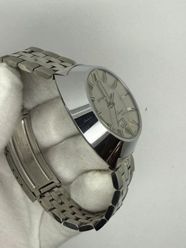 Enicar Sherpa Star Automatic Day-Date 38mm Stainless Steel Silver Dial 257-02-01 1970s