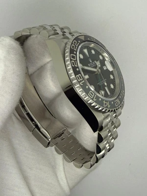Rolex GMT-Master II Bruce Wayne 40mm Stainless Steel Black & Grey Bezel Jubilee Bracelet 126710GRNR Brand New