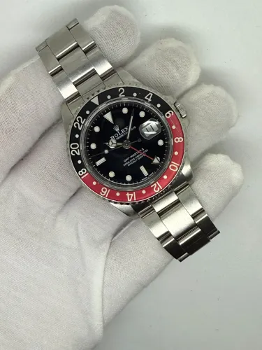 Rolex GMT-Master II Coke 40mm Stainless Steel Oyster Bracelet 16710 1989