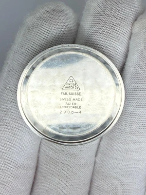 Omega Manual Wind 34.5mm Stainless Steel Gloss Black Dial 2900-4 1958