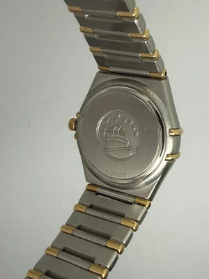 Omega Constellation Ladies 25.5mm Stainless Steel & 18ct Yellow Gold Diamond Bezel Mother of Pearl Dial 1377.70.00 1996