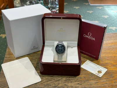 Omega Speedmaster Automatic Speedy Reduced 39mm Stainless Steel Black Chronograph Dial Tachymetre Bezel 3510.50.00 1999